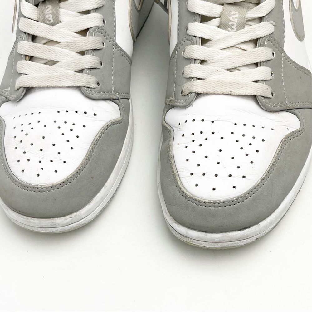 NIKE Jordan 1 Wolf Gray White Low Top Lace Up Sneakers #DC0774-105, Size 6.5 - Picture 7 of 15